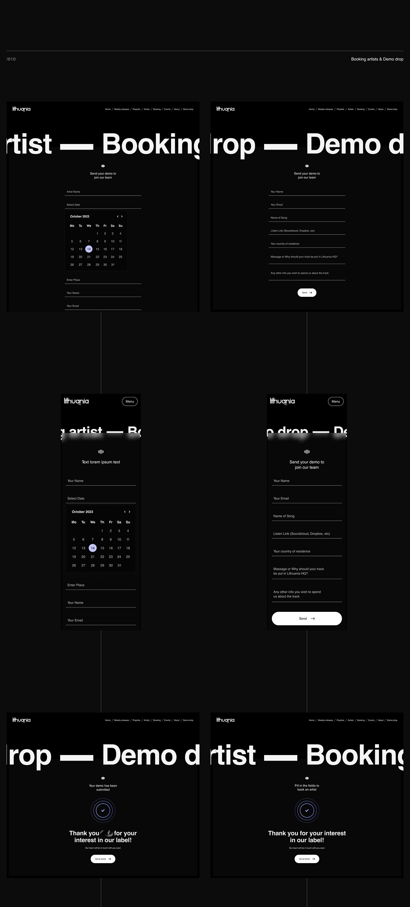 UI/UX ui design user interface landing page Website Design music label corporate website Web Design  веб-дизайн lending