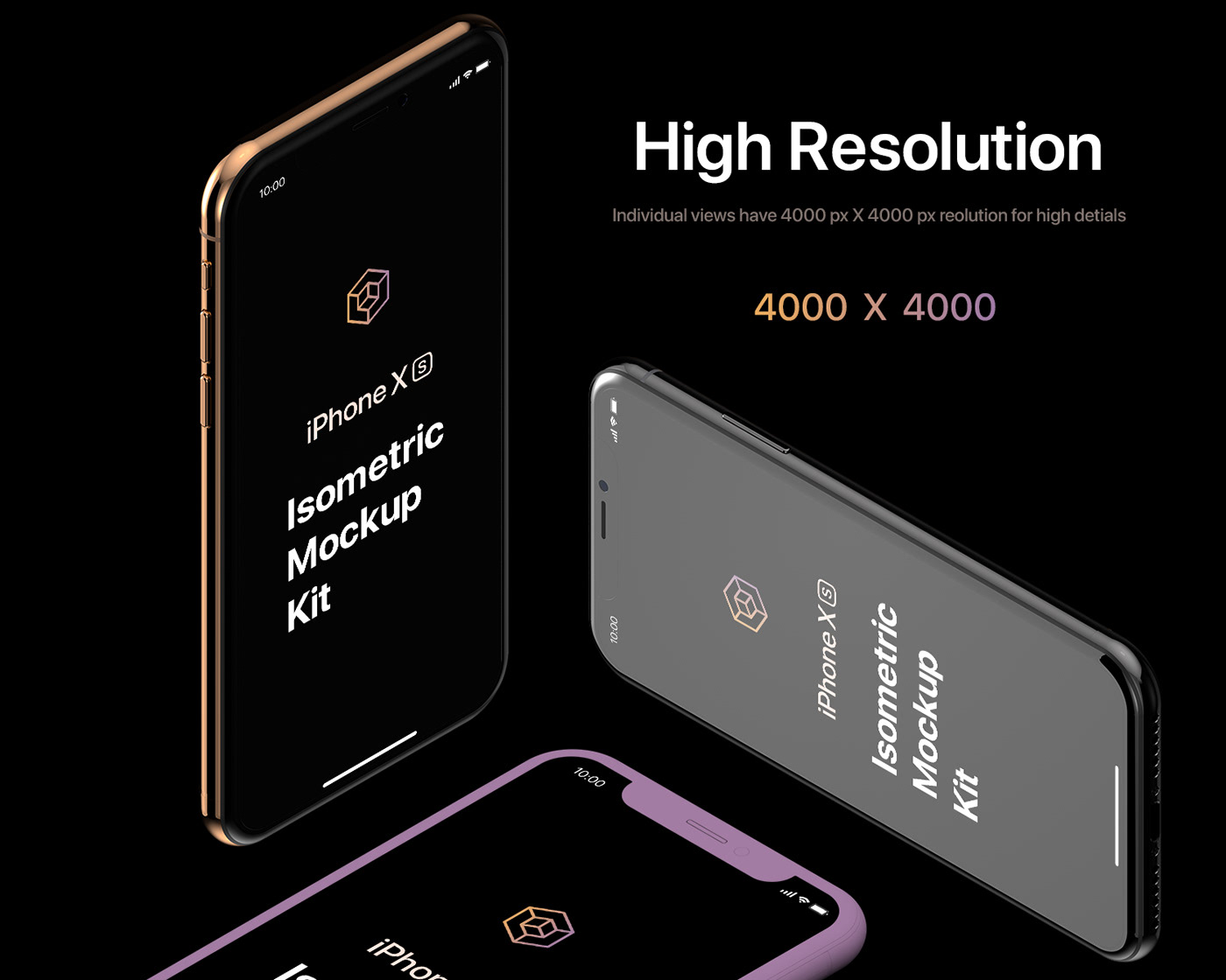 Download iPhone XS Isometric Mockup Kit with Clay Mockups on Behance