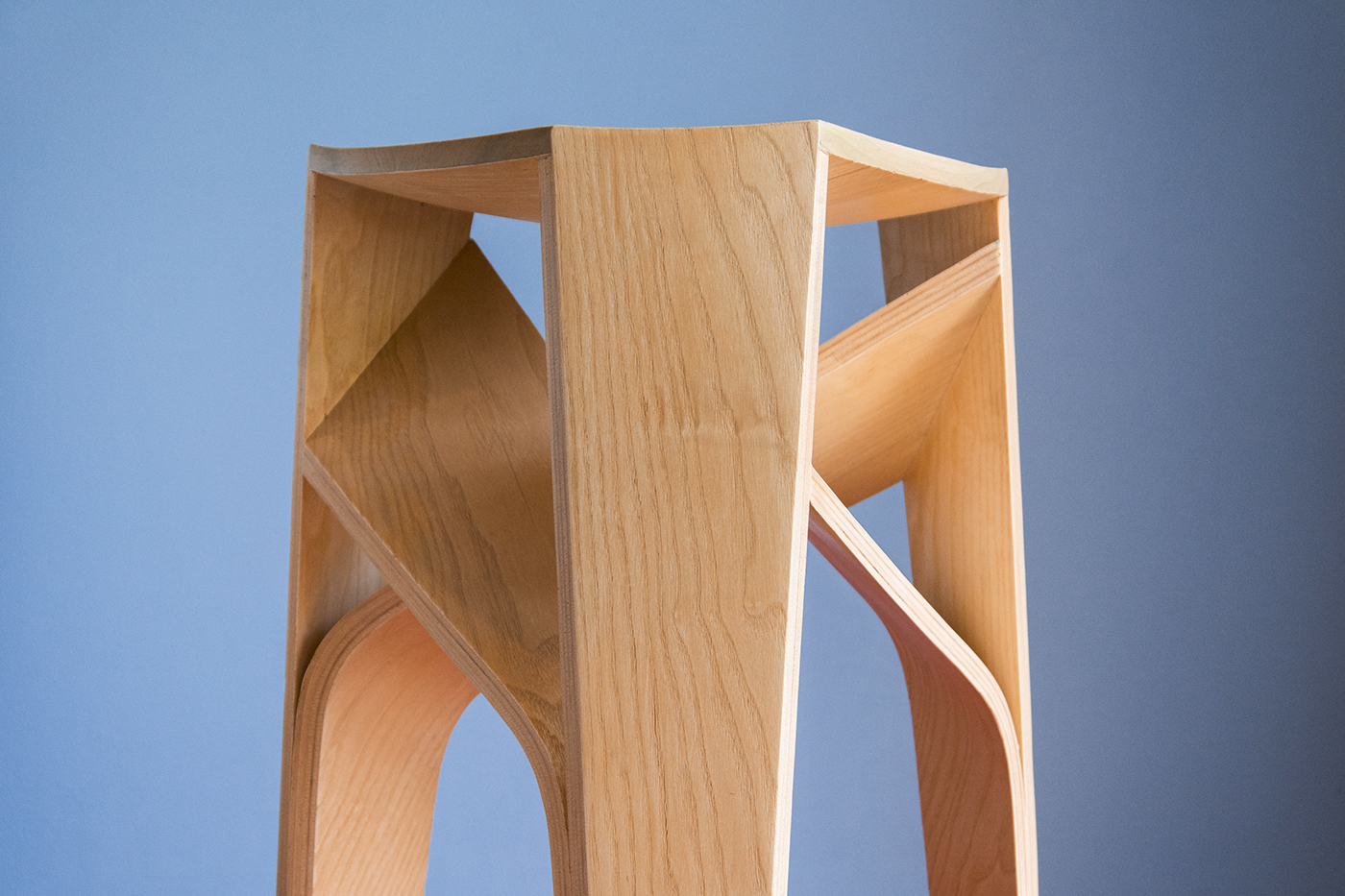 wood stool bend Interior design Laminar curve