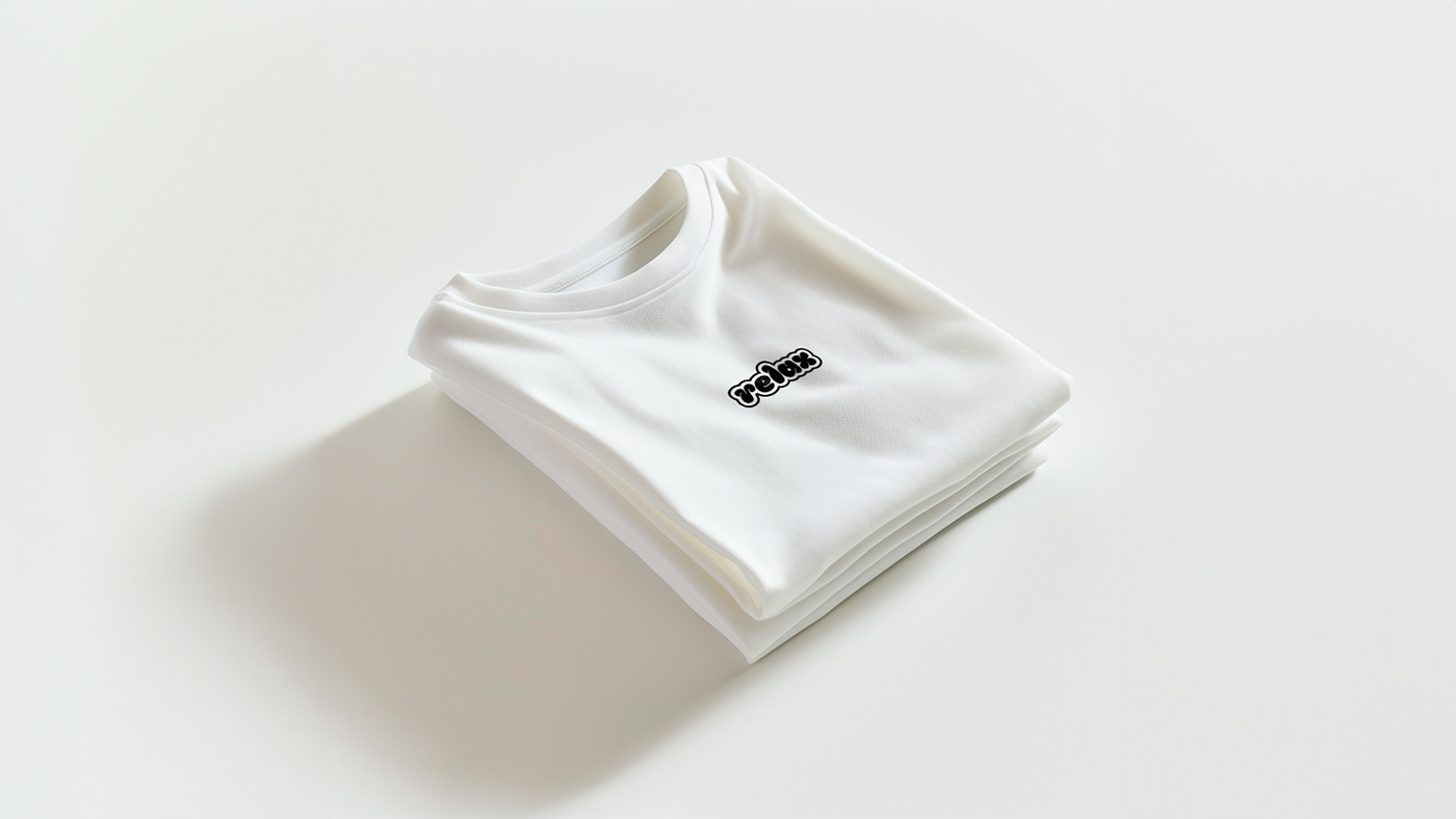 Free folded T-shirt mockup :: Behance