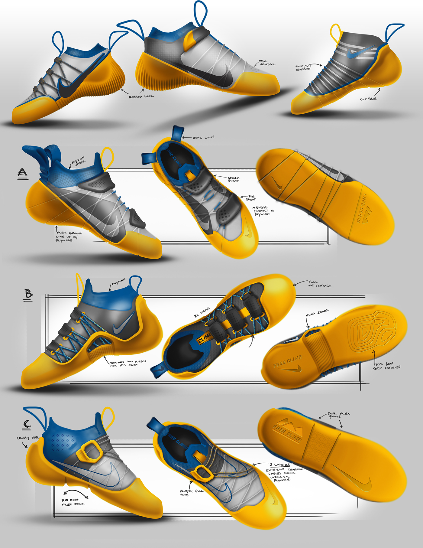 climb shoe footwear concept