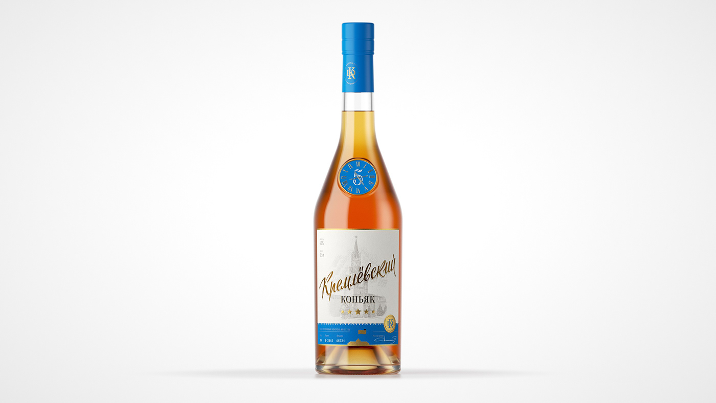 alcohol Alcoholic Beverage bottle Cognac concept engraving Kremlin redesign russian Soviet