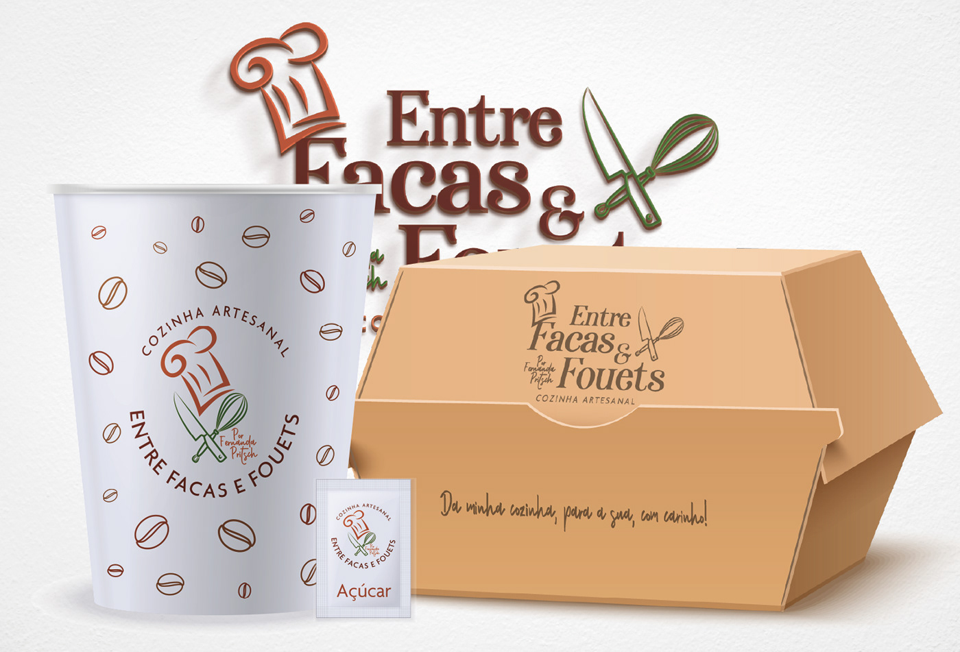 chef Food  restaurant logo Logotype identidade visual visual identity branding  brand identity Cozinha Artesanal