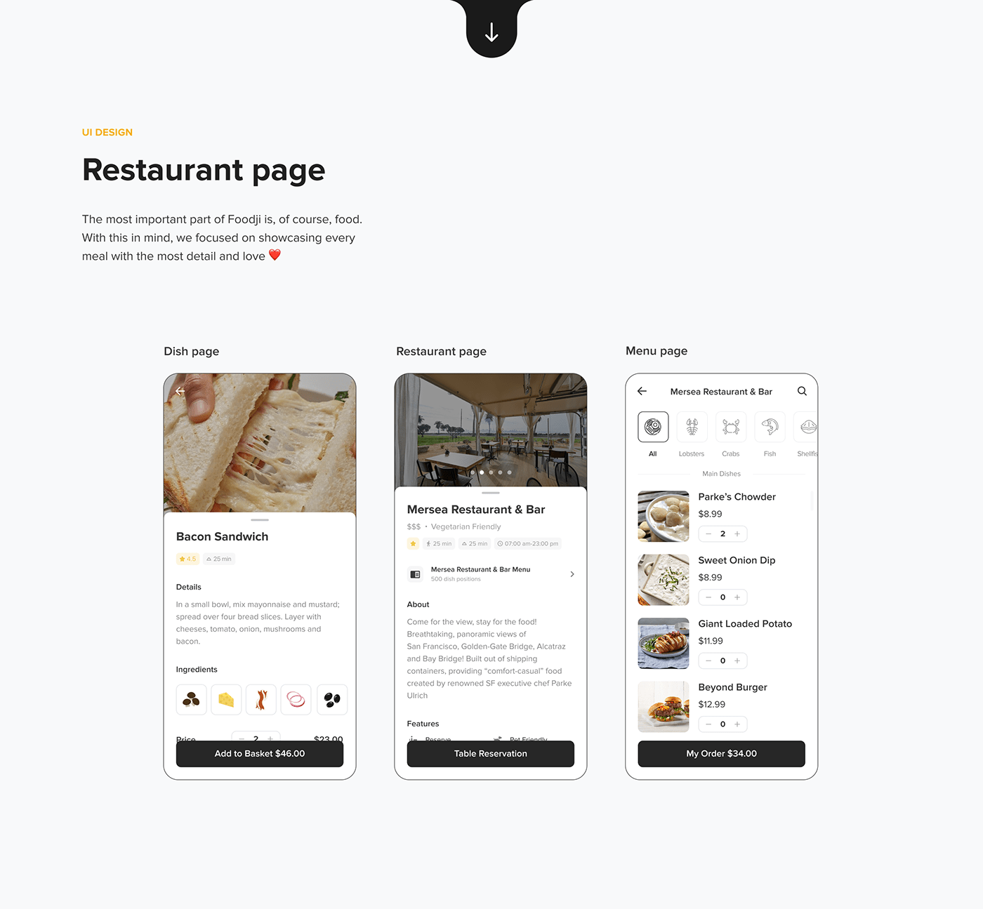 app design food app food delivery Mobile app ordering Restaurant app ui design UI/UX UX design user interface