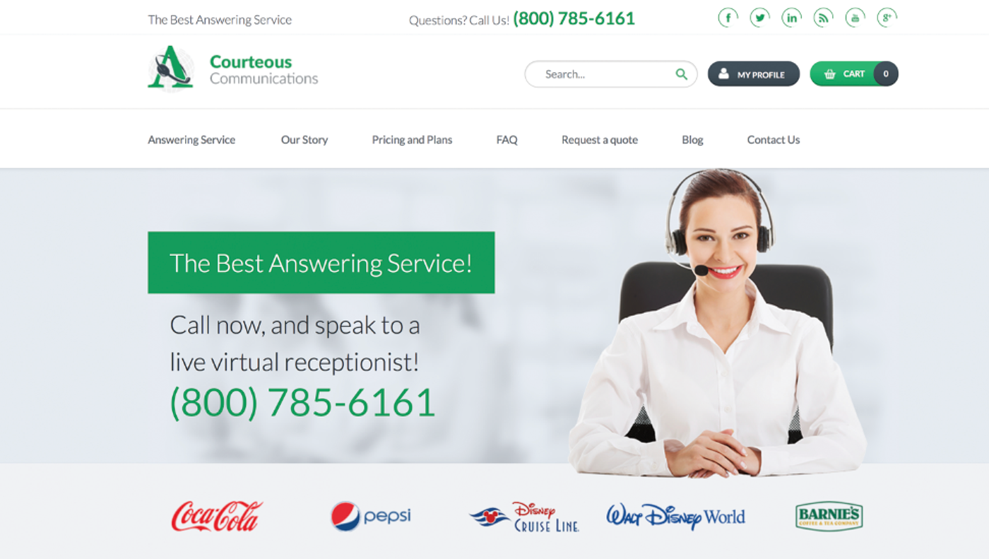 answering service call center telecommunications phone