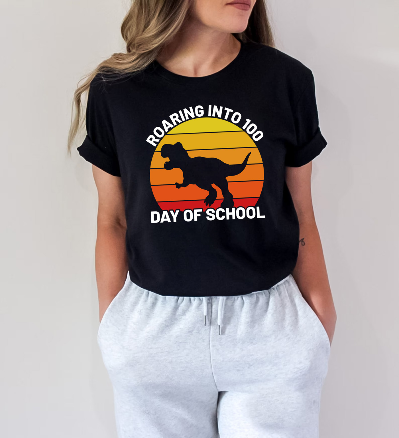 Schule lehrer 100 schultage 100 schultag kindergarten student school Education T-Shirt Design
