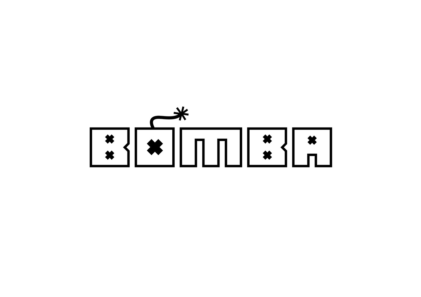 bomb Bomba Icon logo Logo Design logos Logotype symbol typography   vector