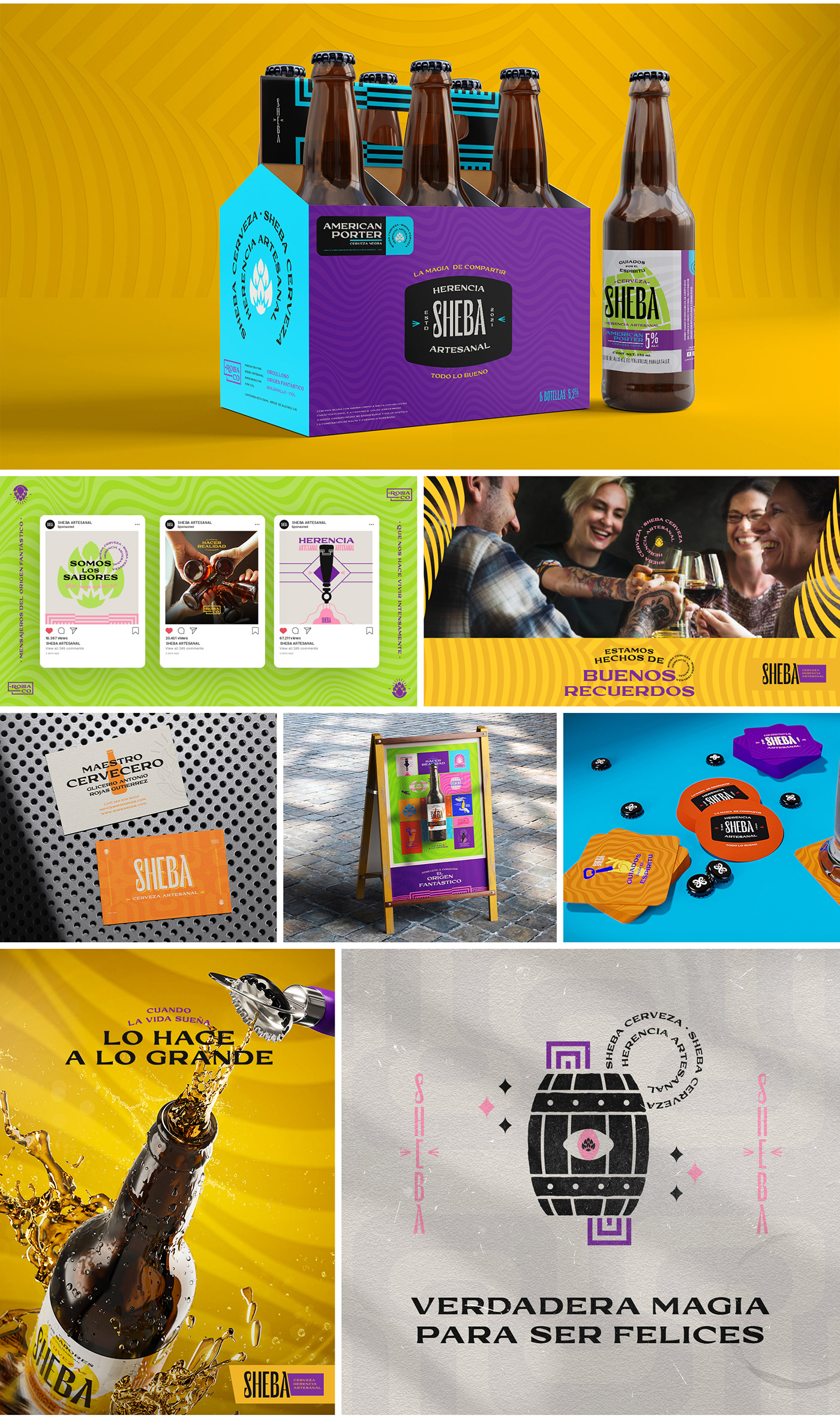 Art Direction, Branding & Packaging Sheba Craft Beer - Kiddo™ Branding Riot Studio