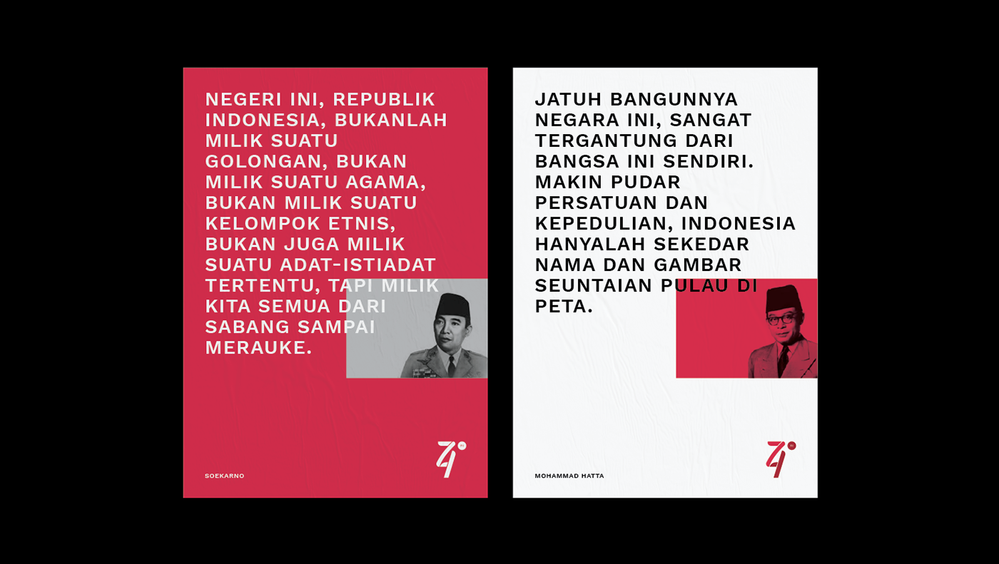 logo design hut ri indonesia independence day branding  74 tahun indonesia 74ri poster visual identity