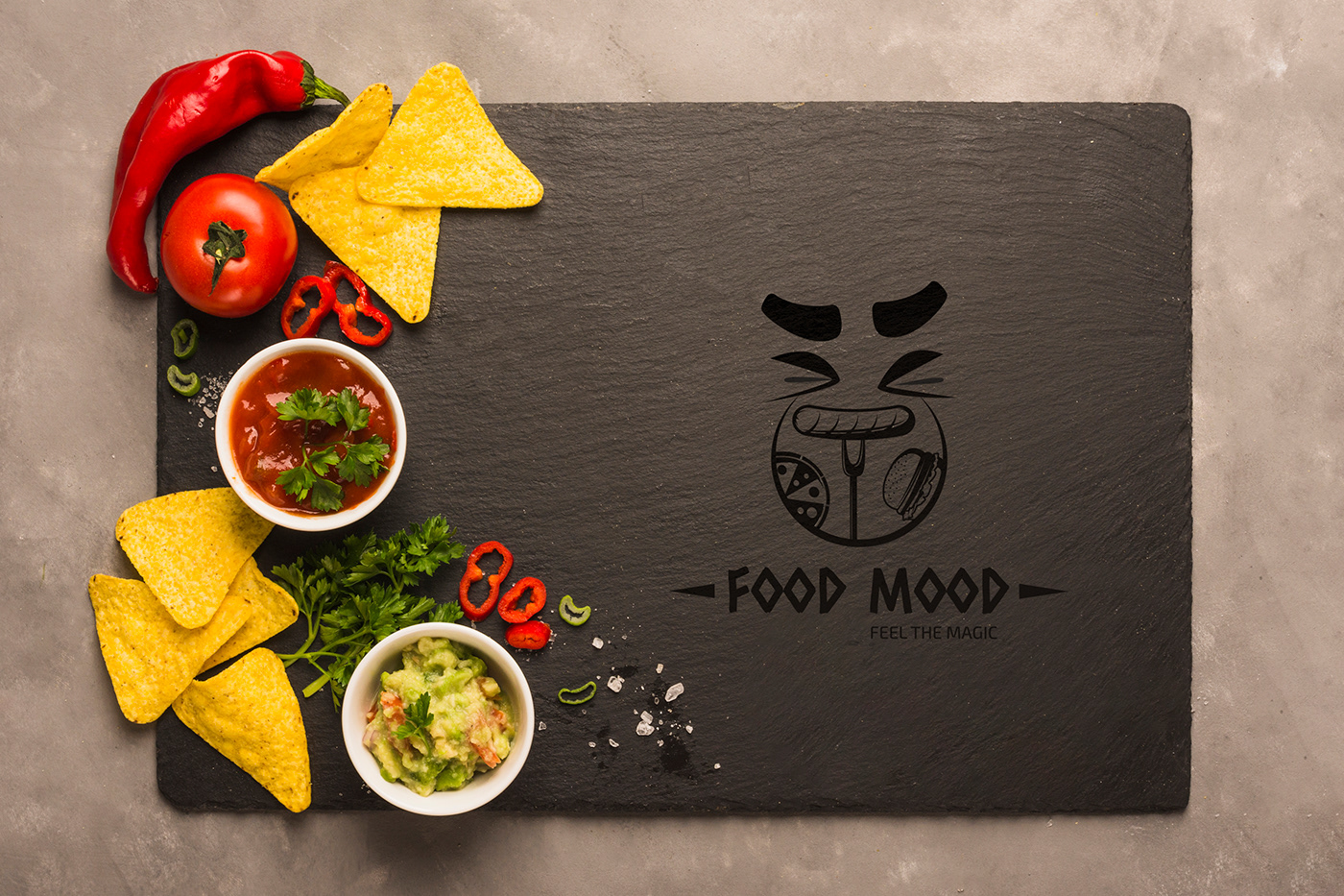 art creative digital Food  ILLUSTRATION  logo Logo Design mood restaurant