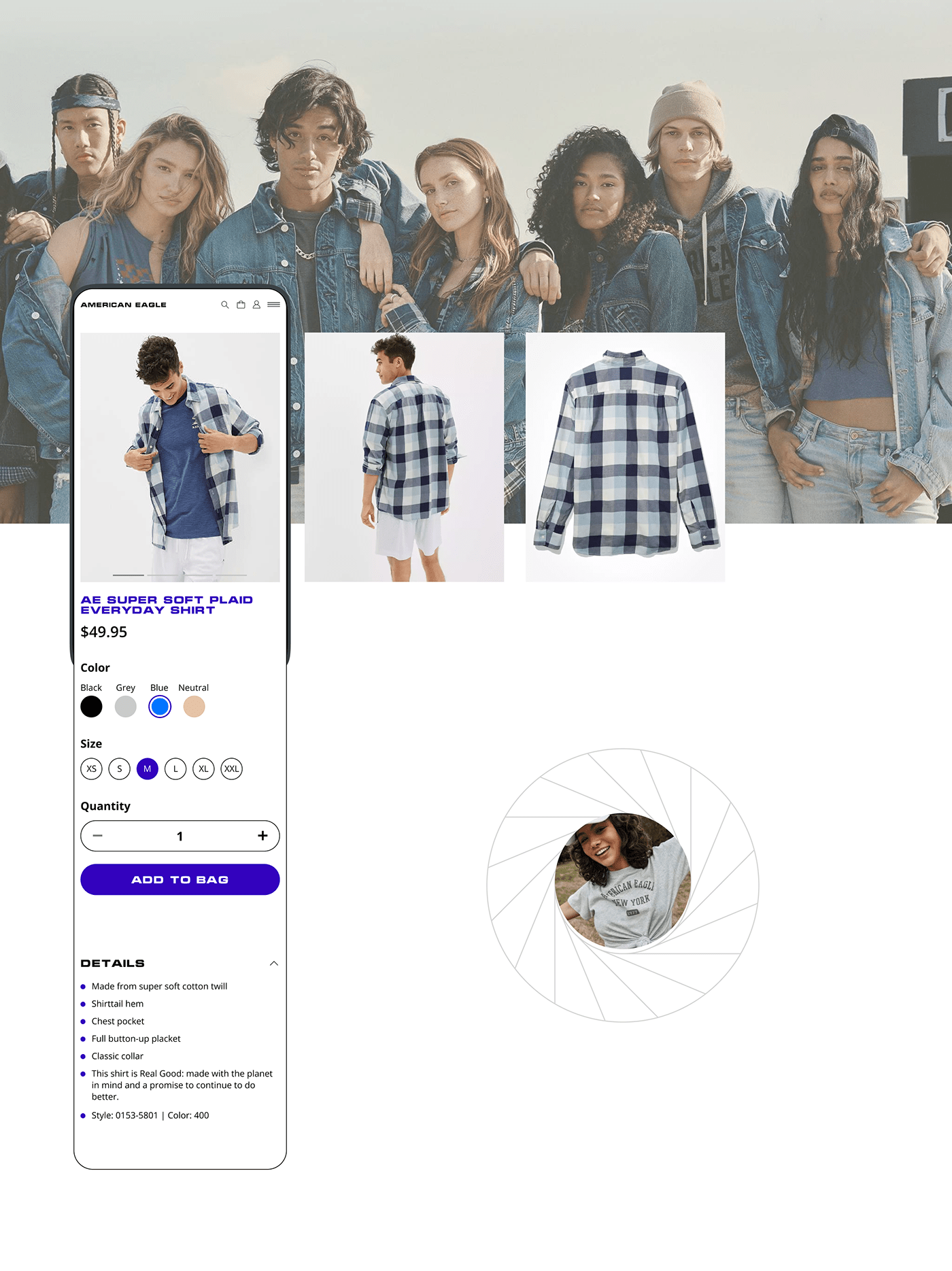 American Eagle e-commerce Figma UI ux Web Design  Website веб-дизайн дизайн сайта типографика