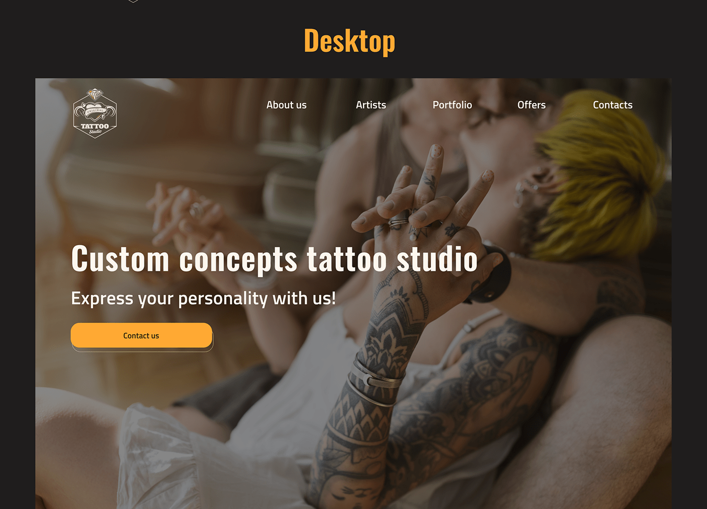 UI/UX tattoo tattoo design Tattoo Studio business visual design redesign Website