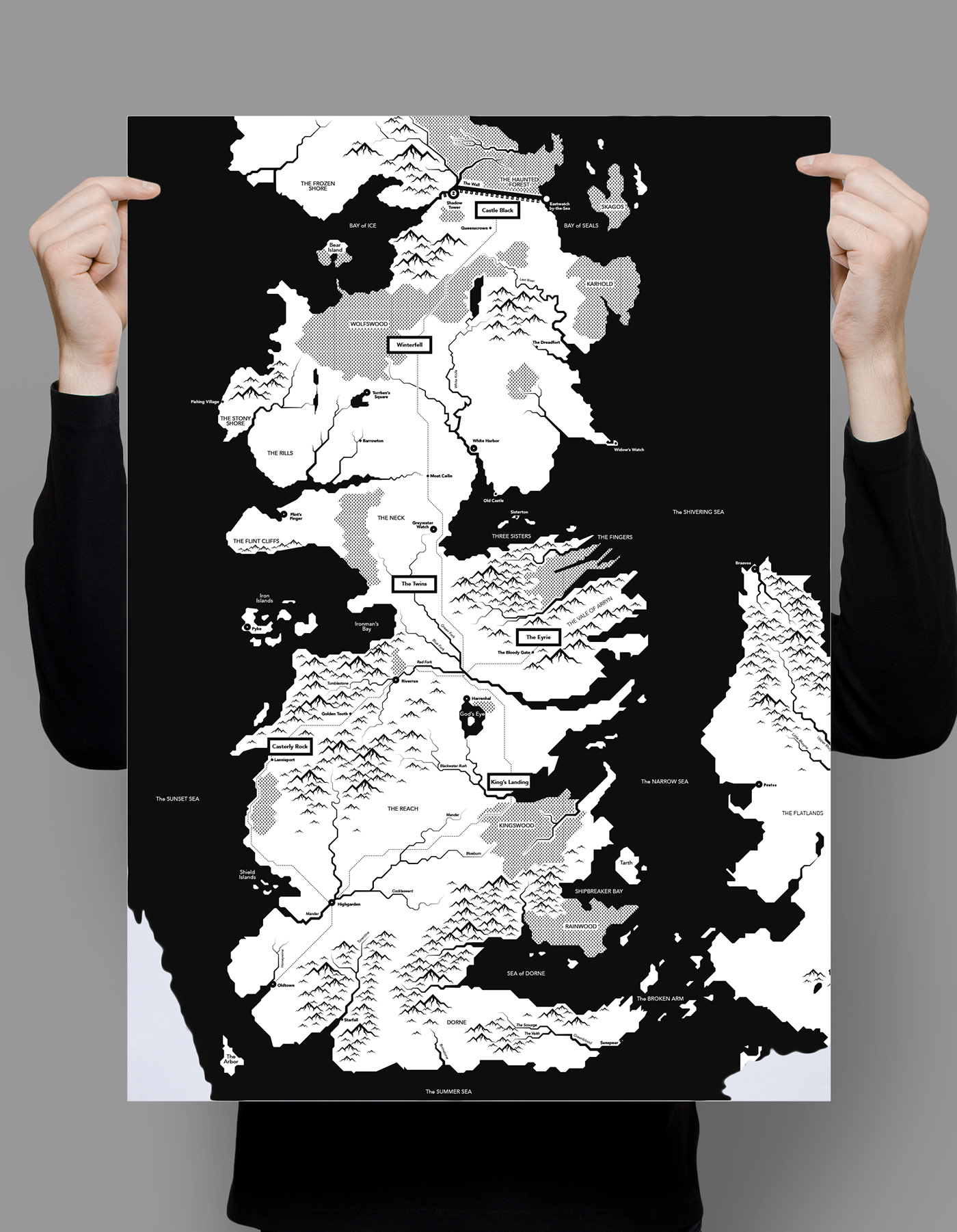 fantasy book Layout heraldy map Game of Thrones typography   Blackletter fraktura minimal