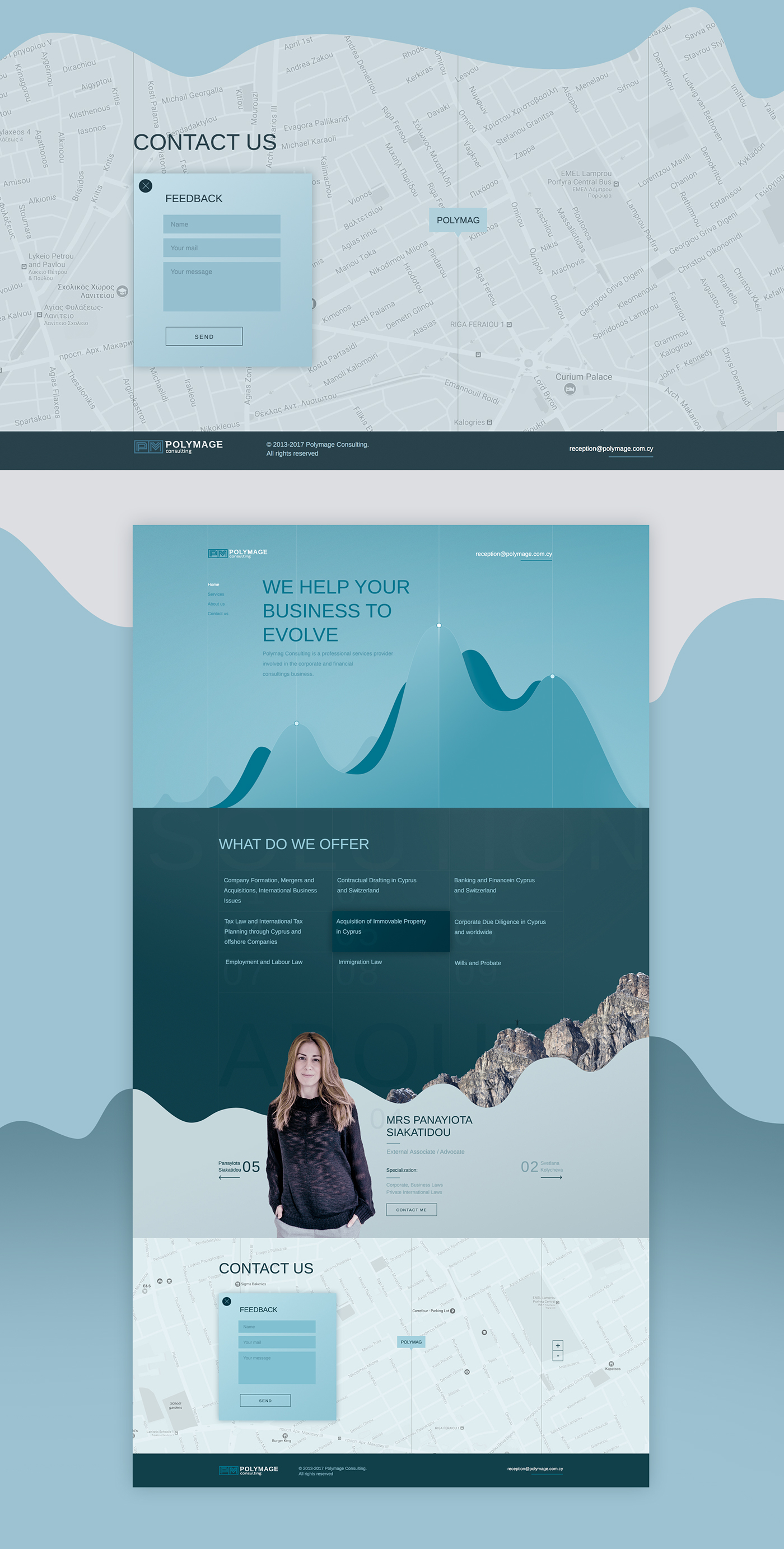 landing page Web Design  Consulting art direction 