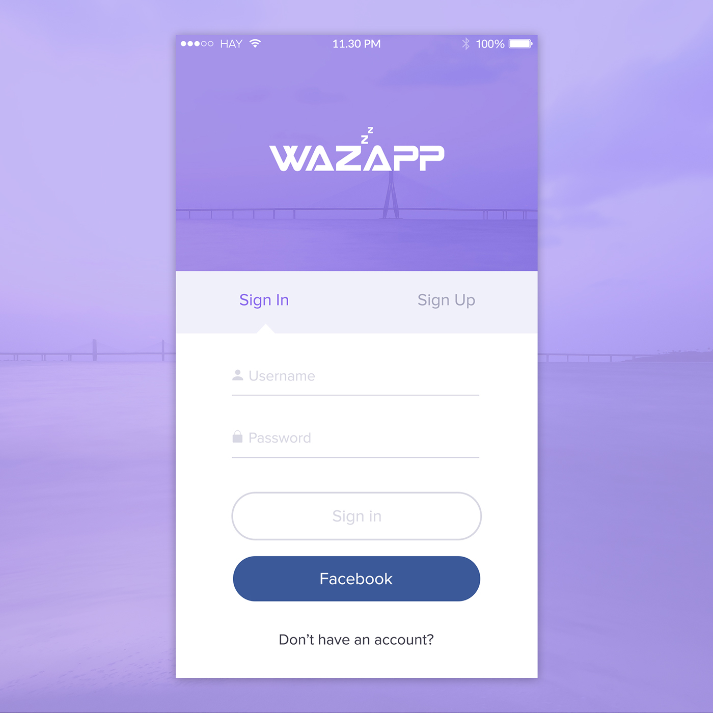 UI ux login app design wazzzapp
