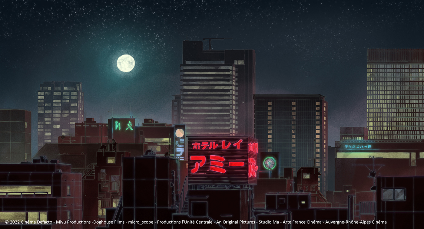 background animation 2d Murakami digitalart animationfilm backgroundartist colorbackground