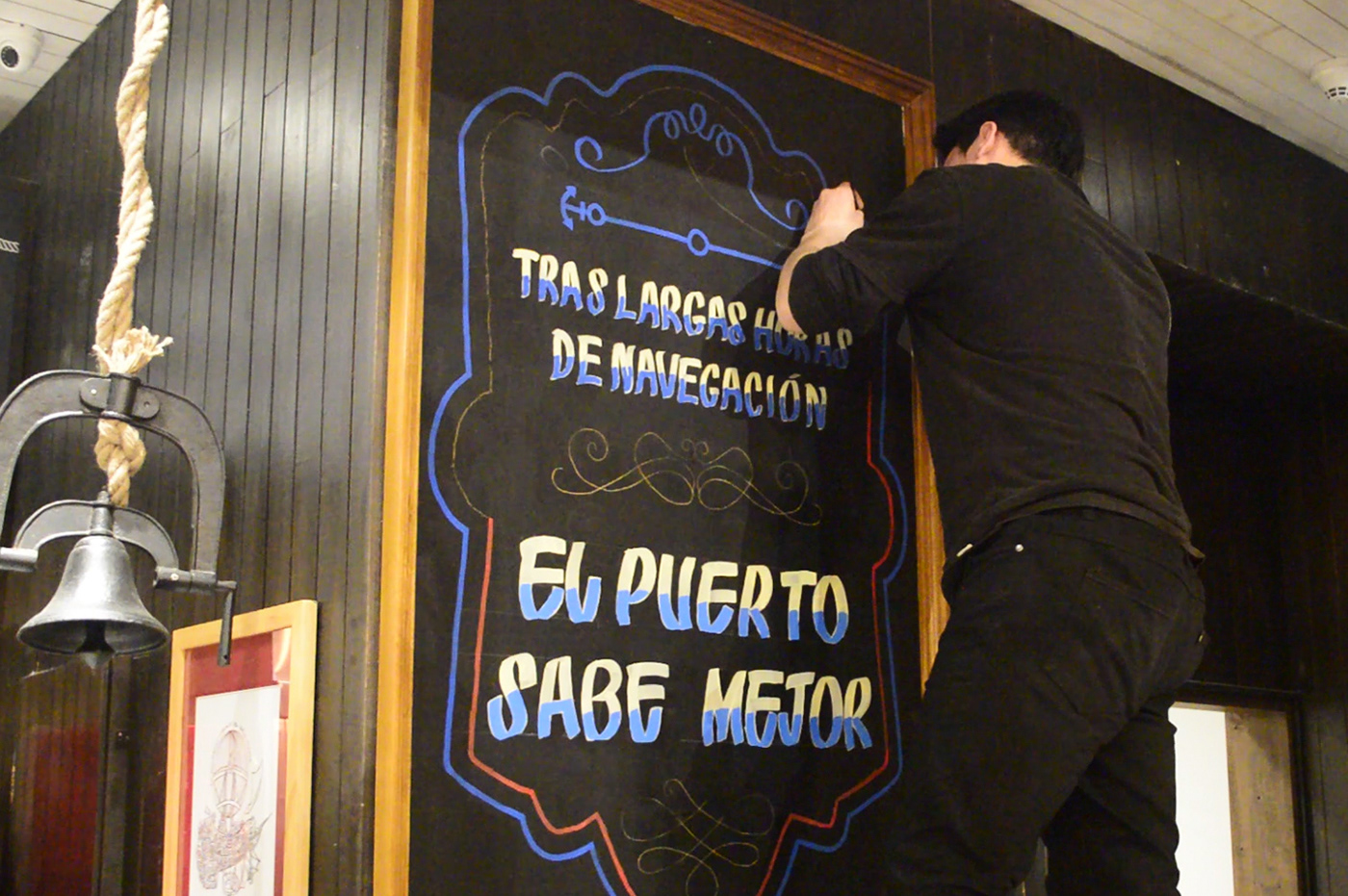signpaint lettering Calligraphy   typography   Chalkboard restaurant gráfica popular puerto alto