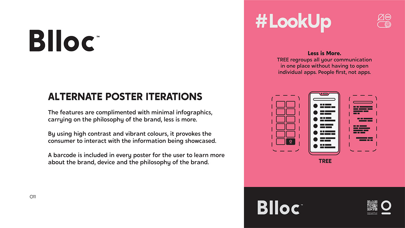 ad ad campaign design minimal visual identity blloc phone social media