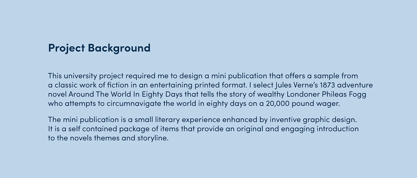 publication Jules verne around world eighty days graphic design  MINI