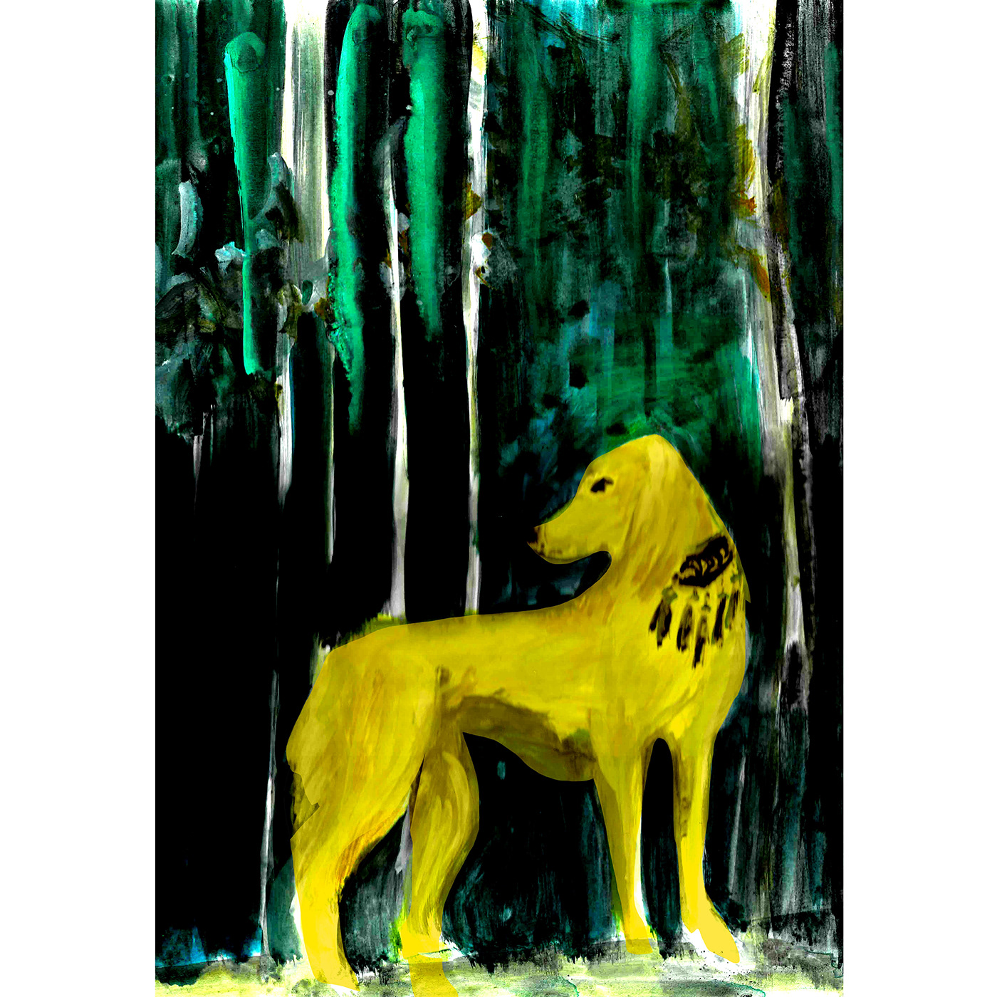 artwork Digital Art  digital illustration dog dog illustration Drawing  painting   sketch