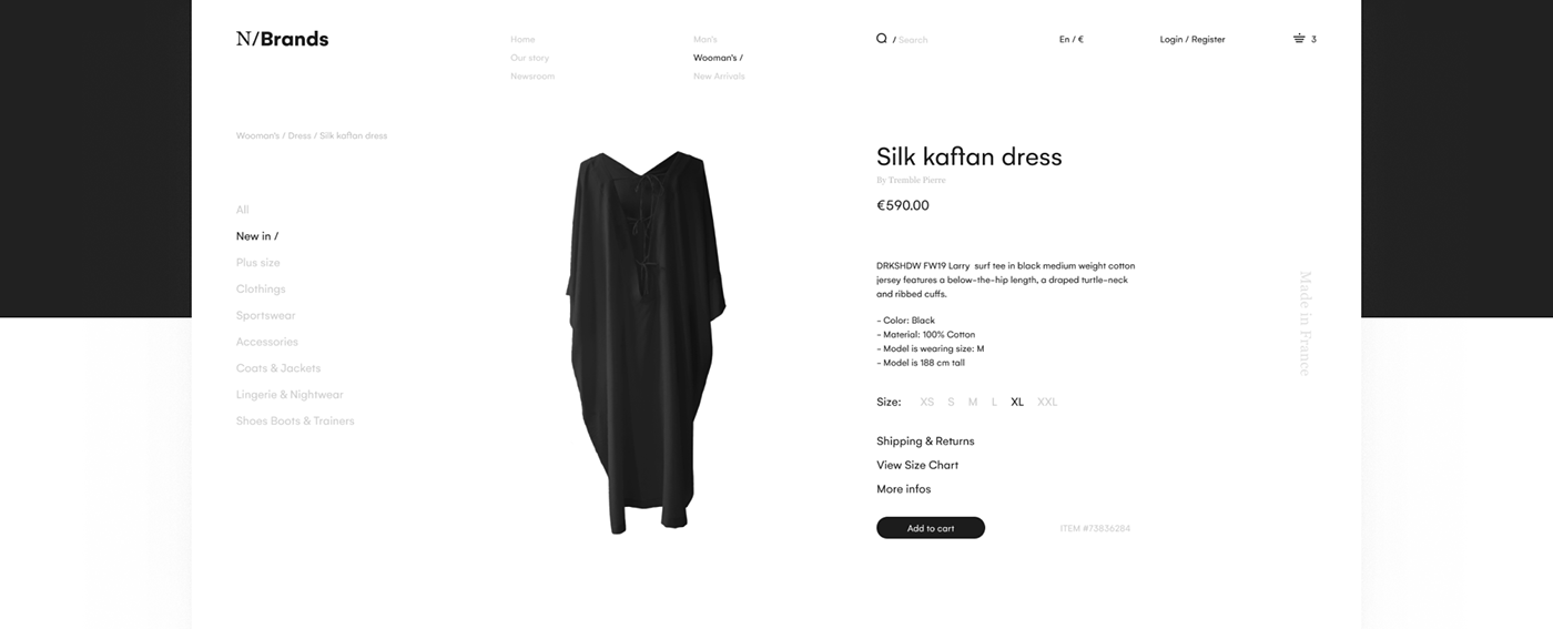 brand Clothing design concept e-commerce Fashion  minimal store Sustainable Fashion Web Design  typography  