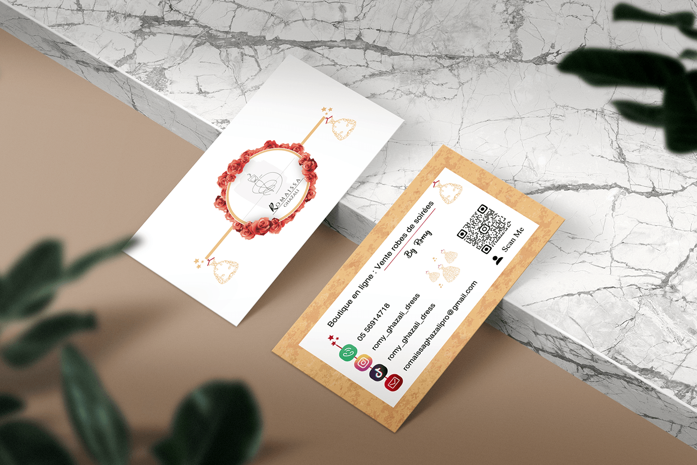 carte de visite boutique robe business card print vêtements Clothing Fashion  graphic design  design