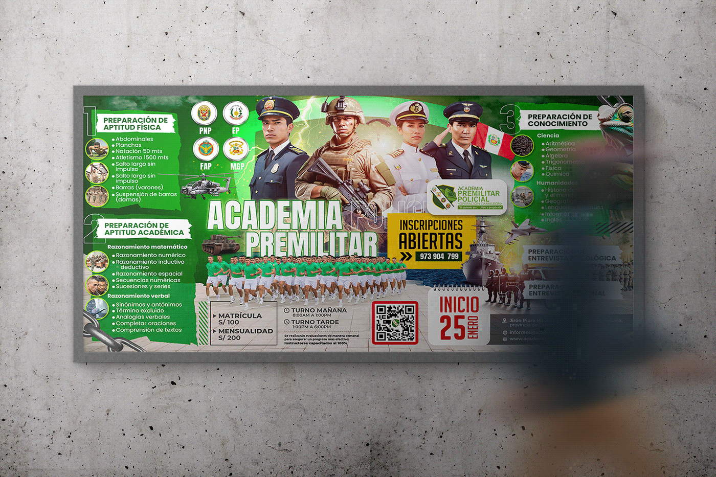 academia banner design police Guerra marine militar peru Cañete ejercito QUILMANA
