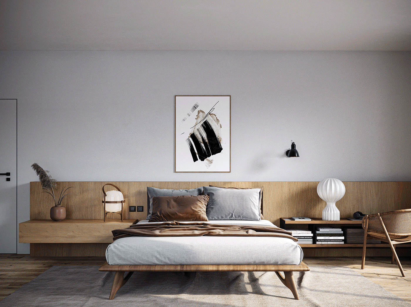 3D 3dsmax architecture bedroom coronarenderer interiordesign interiors minimal Renders visualization