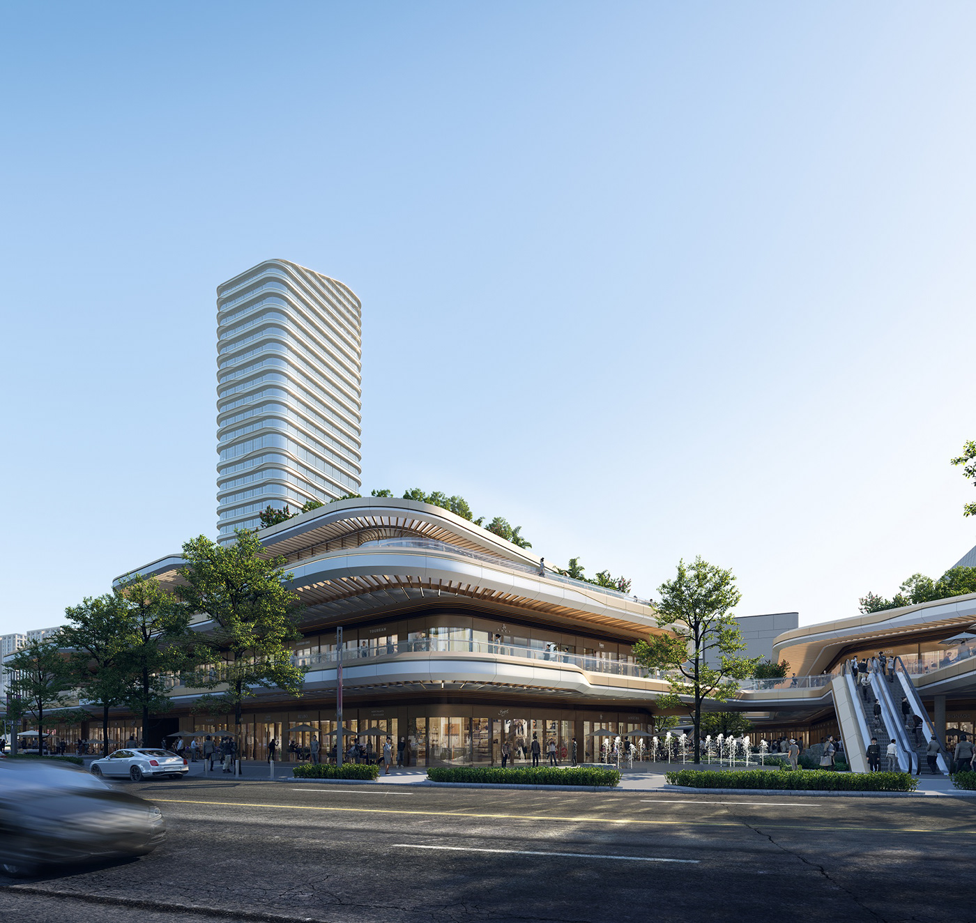 10 Design architecture Chengdu china design high-rise office  Mixed-Use shopping mall TOD Wansheng