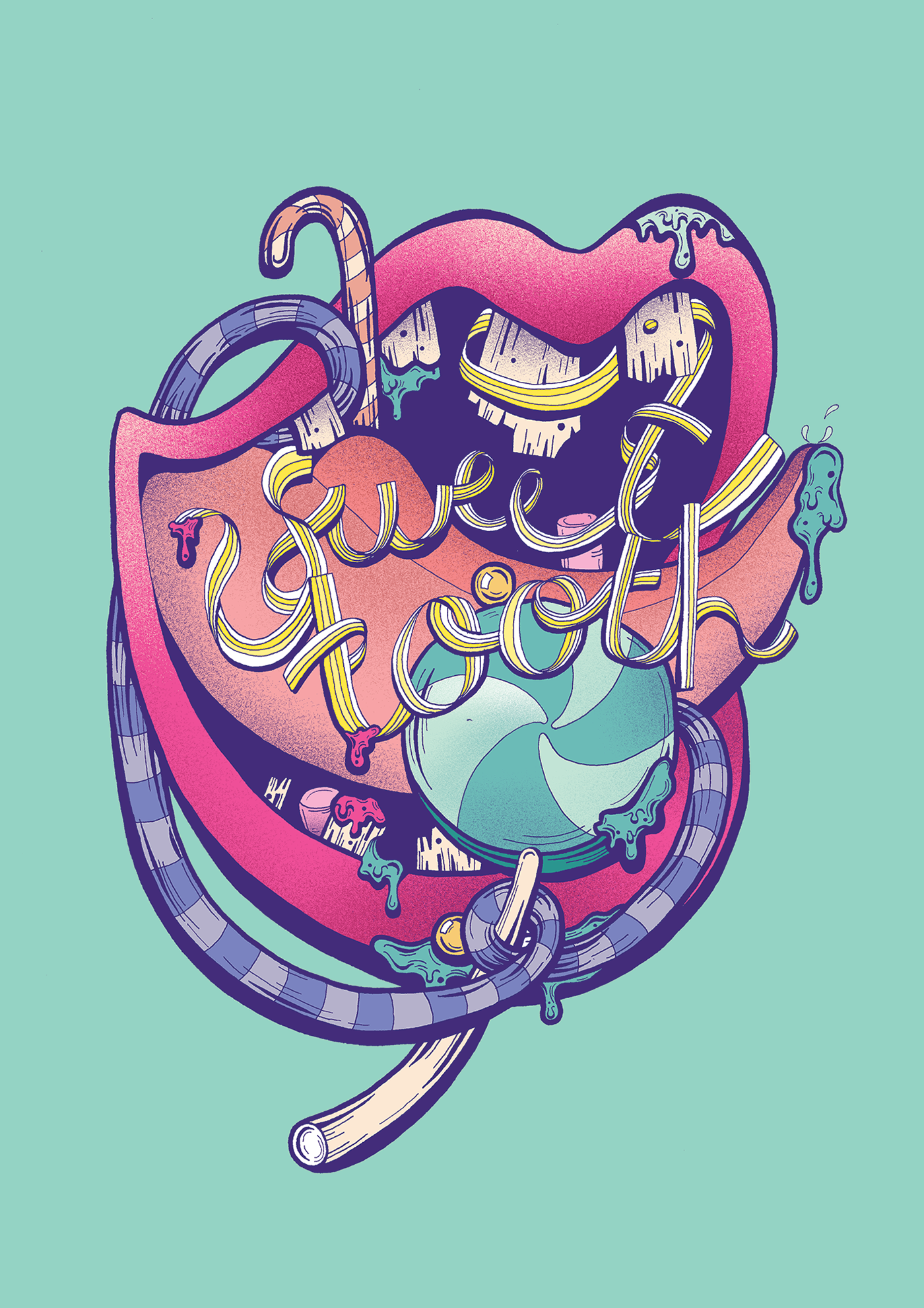 sweettooth Sweets Mouth teeth illustratedtype