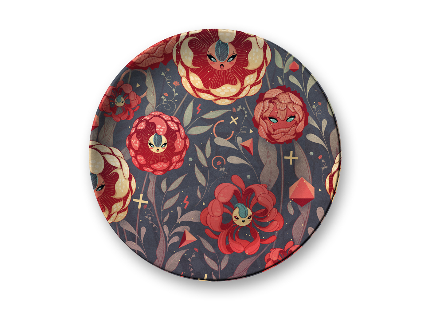 poster Flowers print Mug  plate pattern leaf Character crazy colors