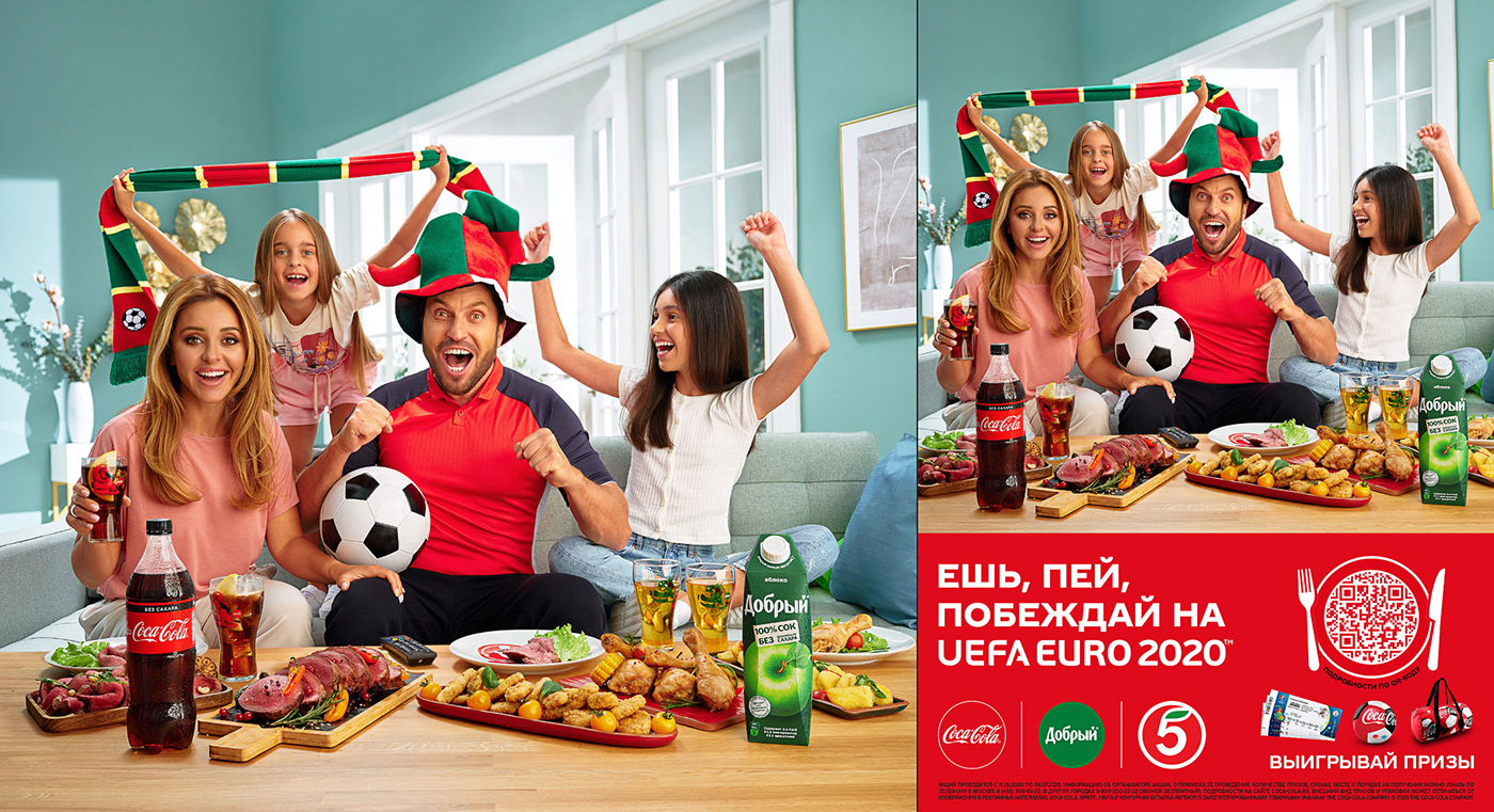 Coca-Cola dobry Pyaterochka Advertising  banner Fast food marketing   media retoucher retouching 