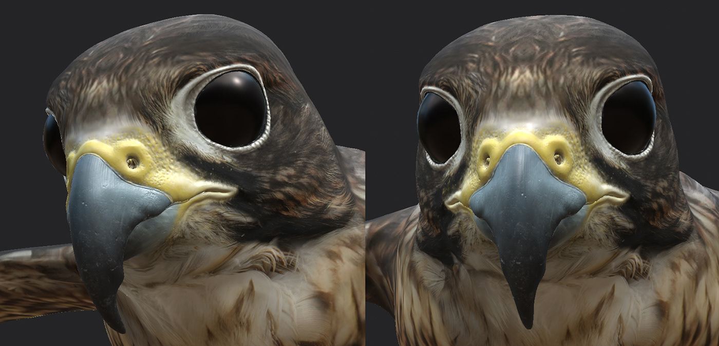 peregrine falcon falcon creature asset 3D textures bird