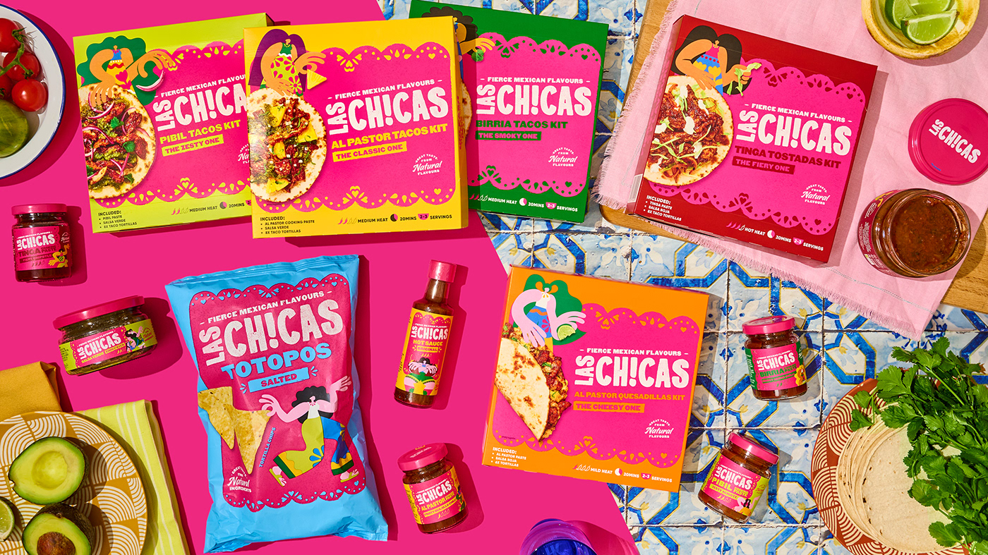 branding  ILLUSTRATION  Packaging visual identity mexico Mexican Food Mexican Design girls girlpower feminism