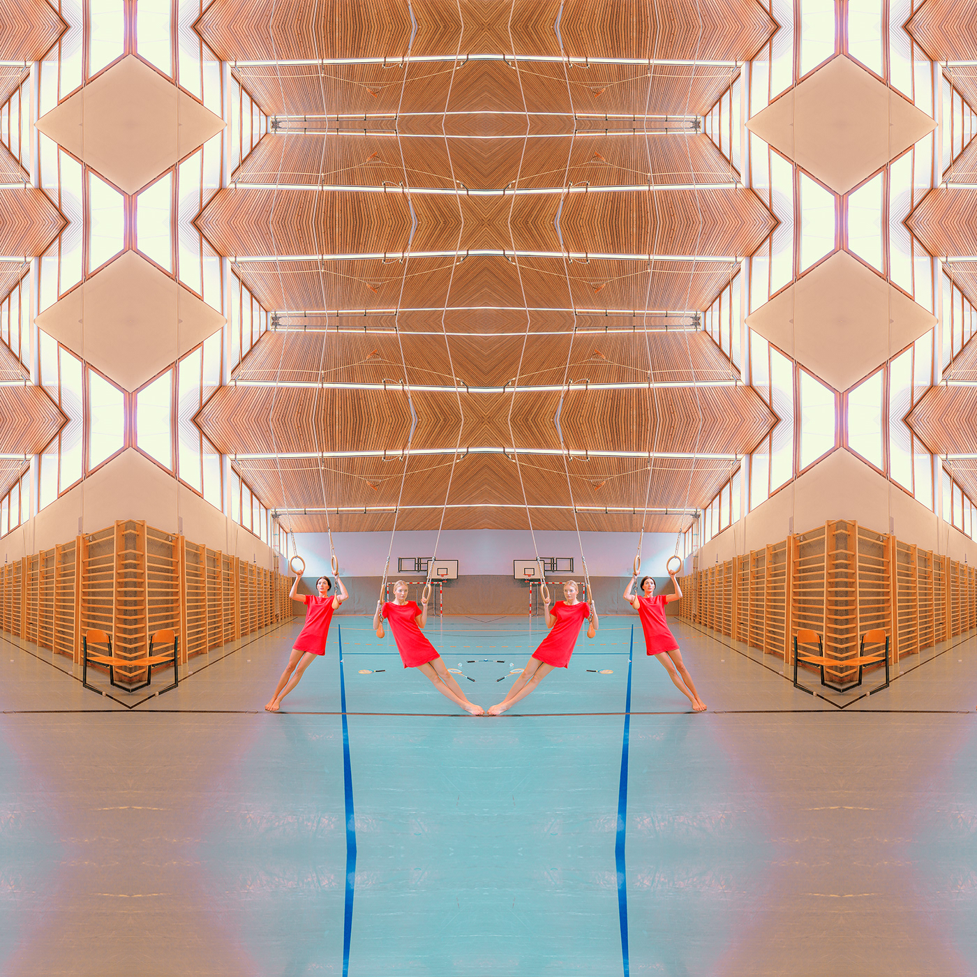 architectural colors conceptual design gym modern surrealart symmetric
