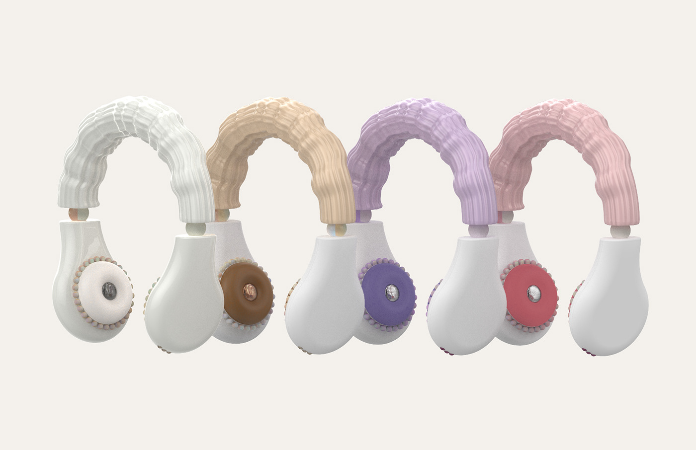 headphone jewelry Fashion  pearl earphone violet cmf