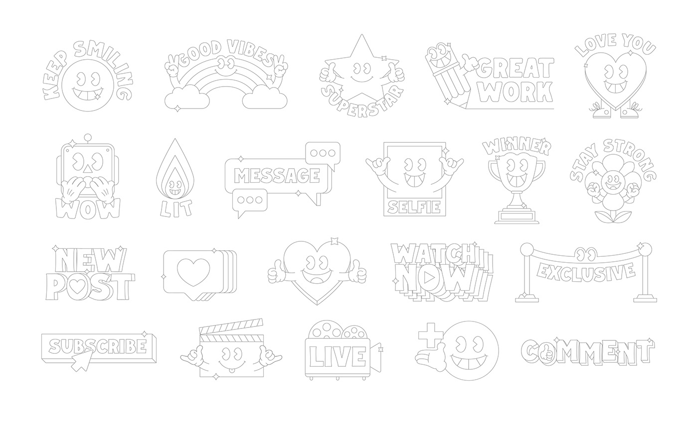 animation  badge Character Emoji gif kinemaster lettering Love social sticker