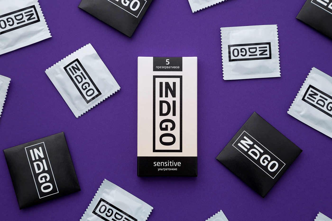package gradient condoms packaging design Indigo typography   colors logo pentawards pentawards 2018
