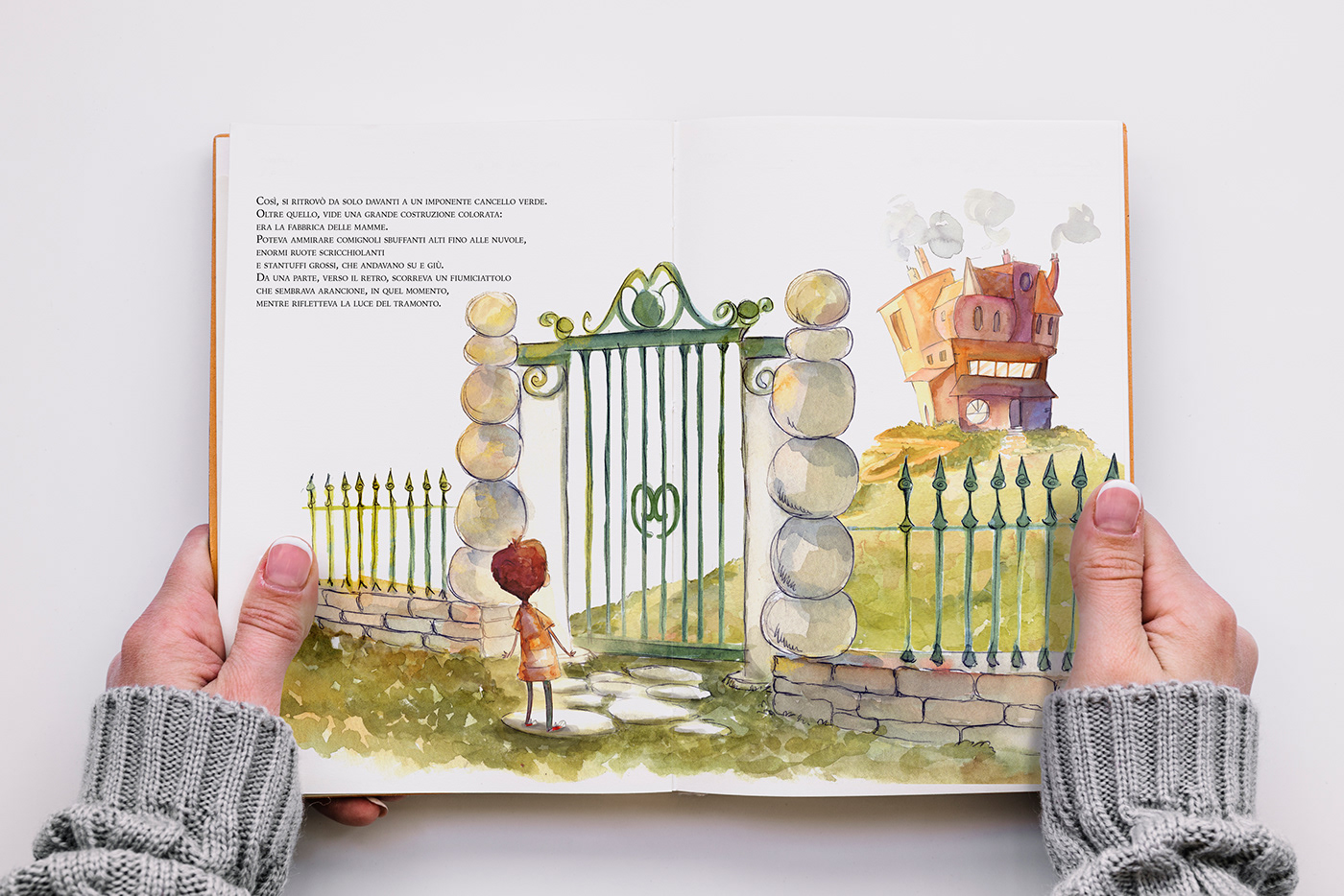 childrensbook book watercolor ILLUSTRATION  infanzia Mum mother mamma factory tale