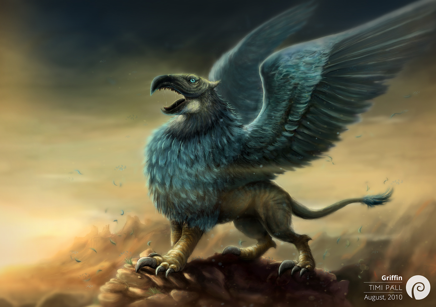 fantasy art Griffin concept art timi pall art wacom digital painting 2D art Character design  ILLUSTRATION 