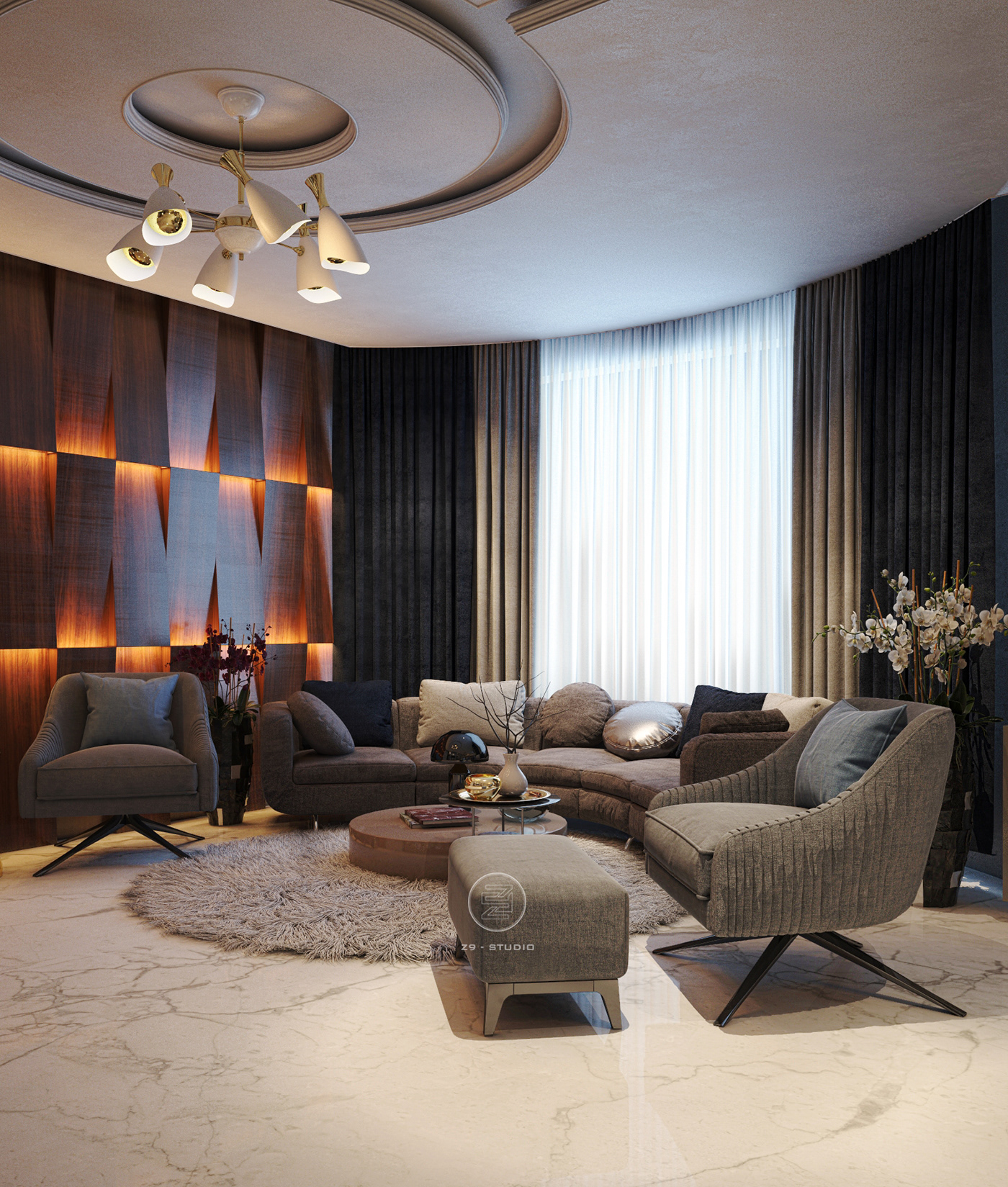 bedroom living room design Villa nice FLOOR luxury modern Classic photo