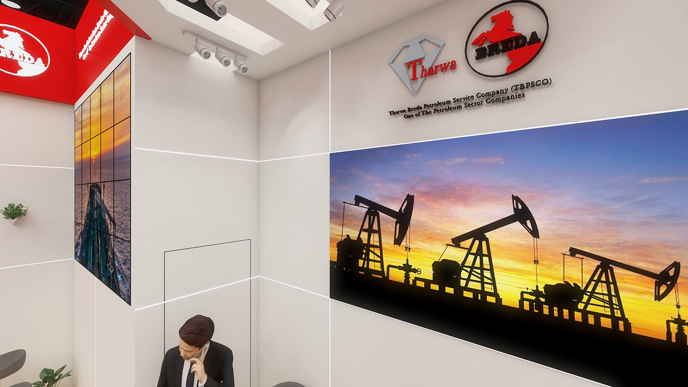 3d modeling art direction  booth egyps Event exhibit Exhibition Design  OIL AND GAS Saudi Arabia KSA