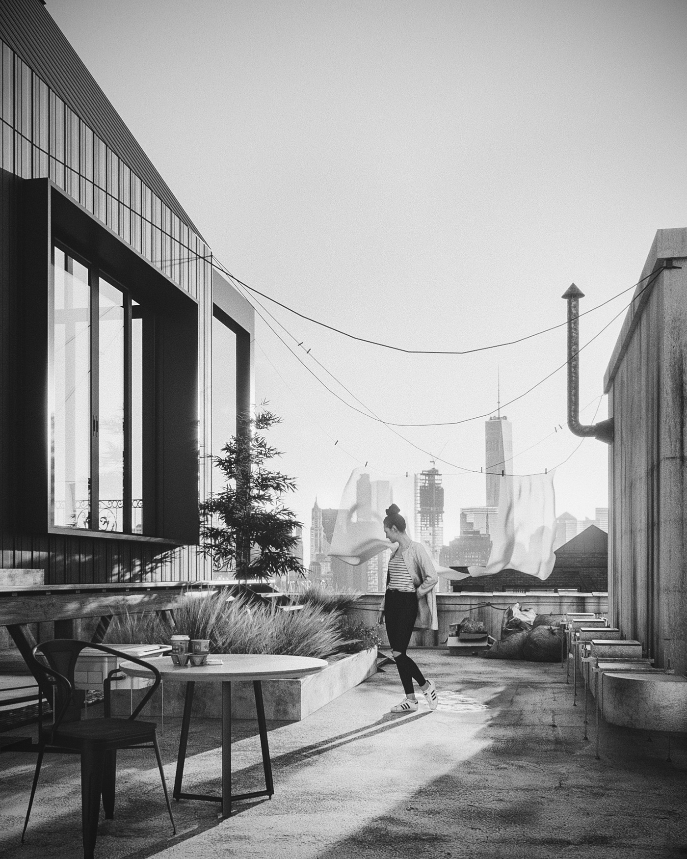 architecture architecturehunter ARQUITETURA buildings cabin CGI cinematografia newyork Quarantine terrace