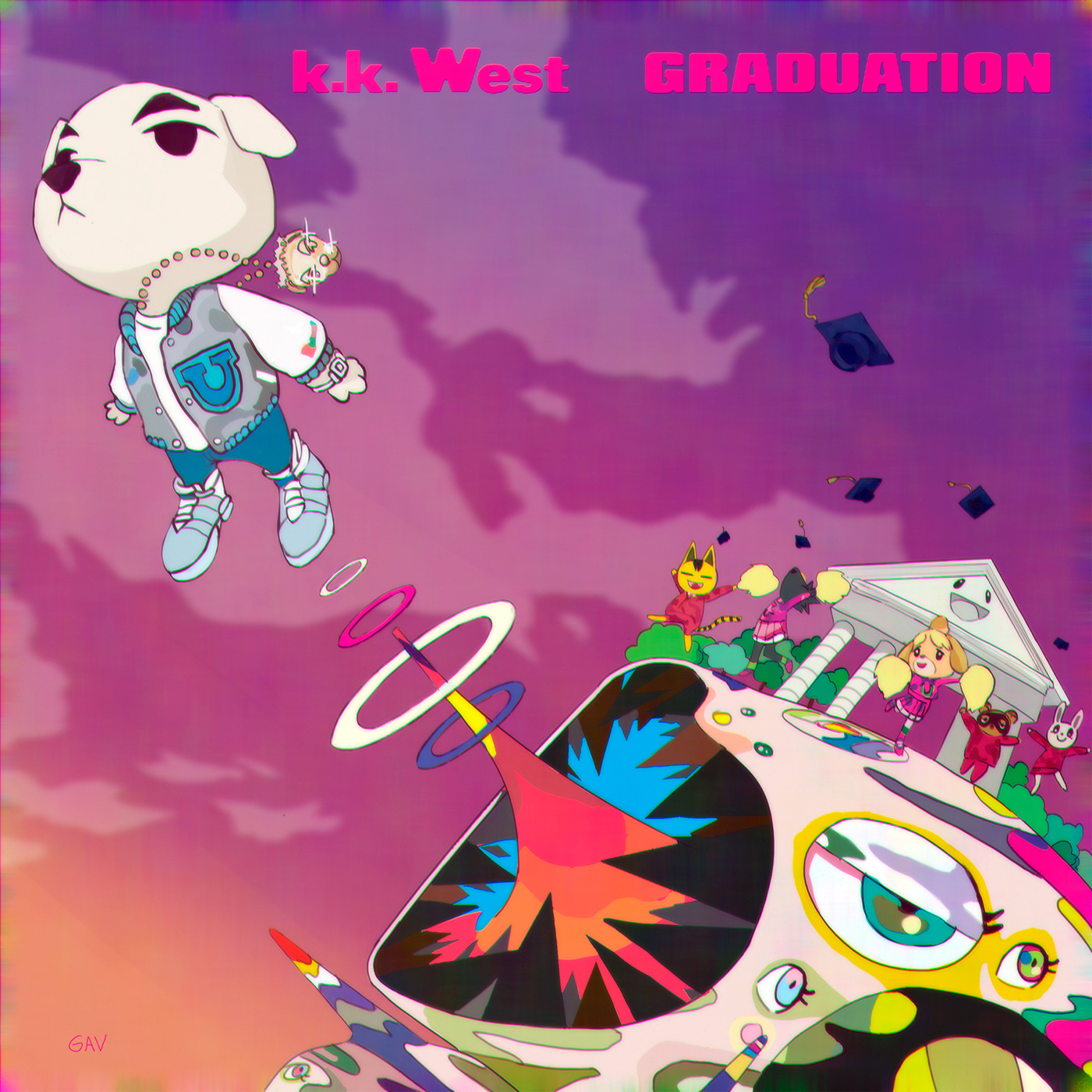 Animal Crossing Digital Art  graduation ILLUSTRATION  k.k. slider Kanye West kk slider