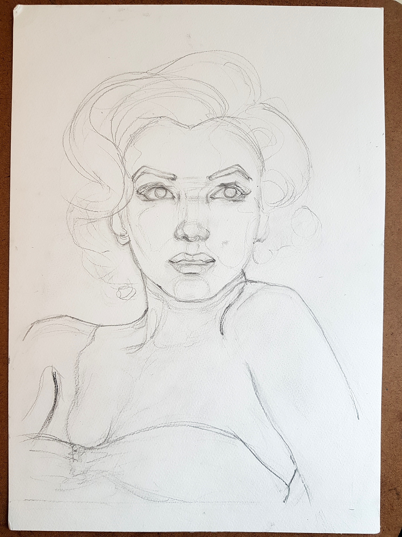 fine art ILLUSTRATION  Marilyn Monroe painting   watercolor