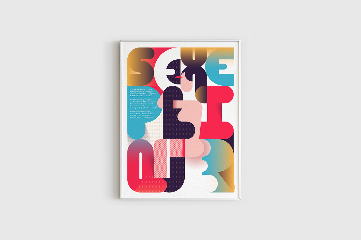 typography   Poster Design geometric design vector art type design france French lettering
