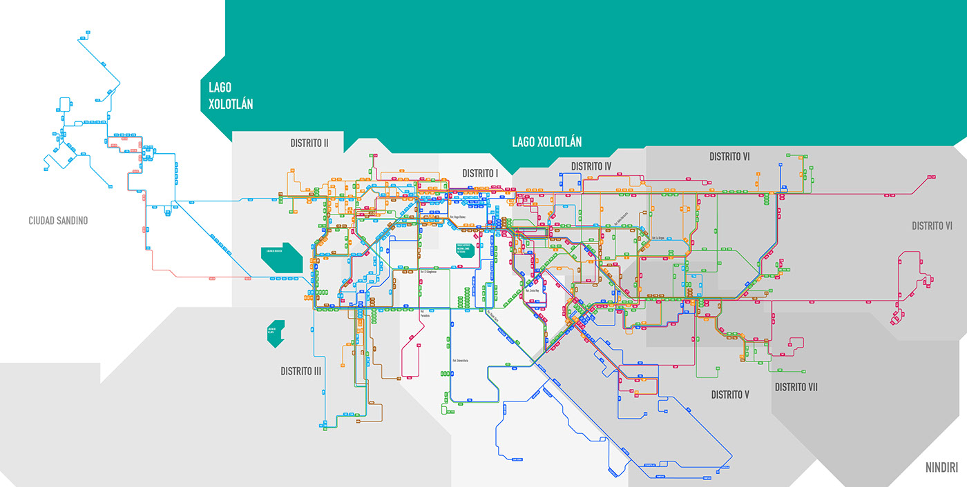 map design rutas Managua ciudad Sandino mapa