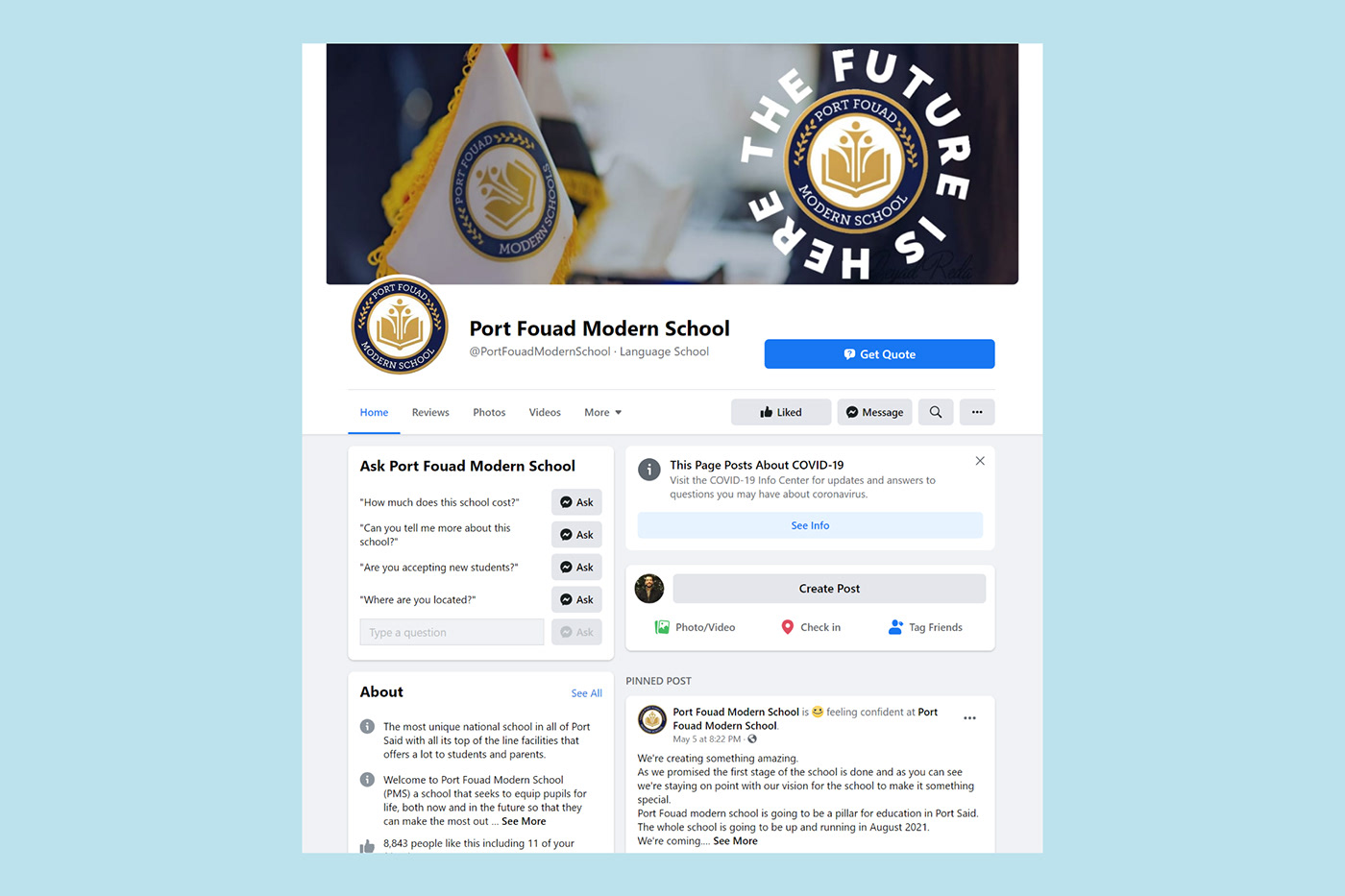 blue brand identity branding  corporate Education gold identity logo modern school