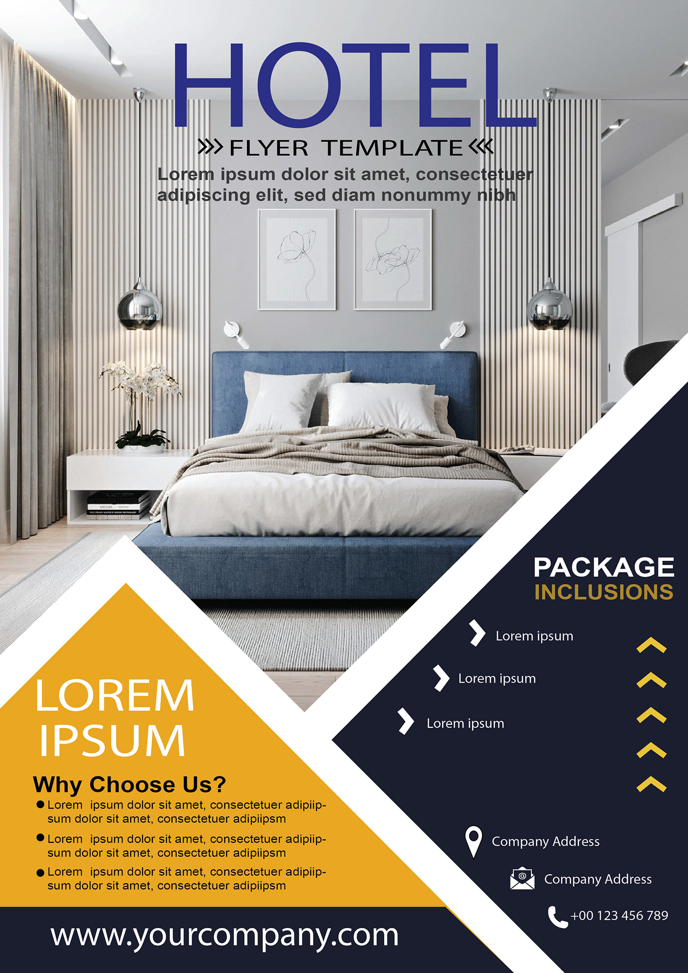 banner brochure business flayer design flyer hotel post resort social media template