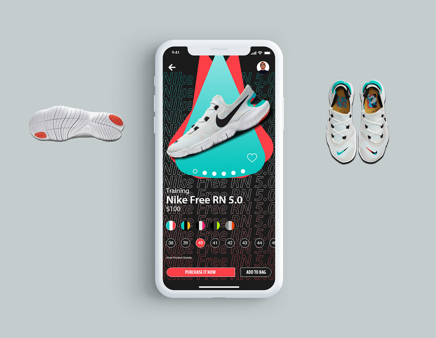 Adobe XD app brand kit Mobile app Nike Nike Shoes UI ui kit ui ux
